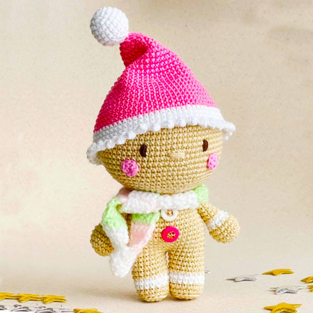 Read more about the article Crochet Ginger Christmas Doll PDF Amigurumi Pattern