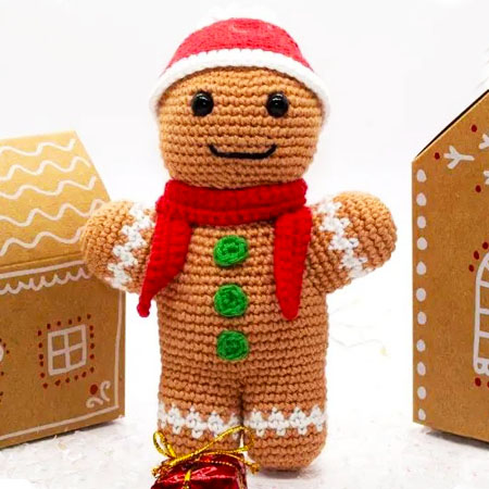 You are currently viewing Crochet Gingerbread Cookie Man Amigurumi PDF Pattern